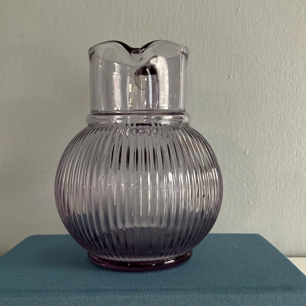 Small Glass Purple Pitcher - Picture 2 of 7